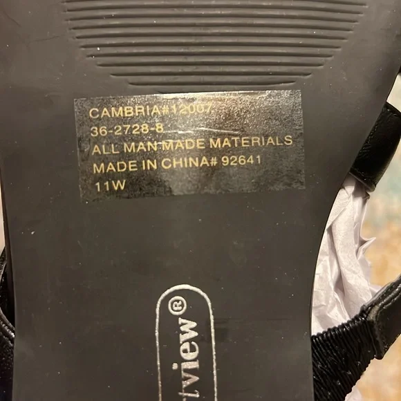 Comfortview strappy black sandals - Picture 2 of 2